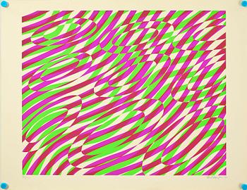 Stanley William Hayter · STANLEY WILLIAM HAYTER, färglitografi, sign o numr 96/175. Ur portfolion; Peace Portfolio, 1970.