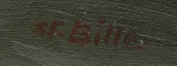 STEN BILLE, OIL ON CANVAS, SIGNED.