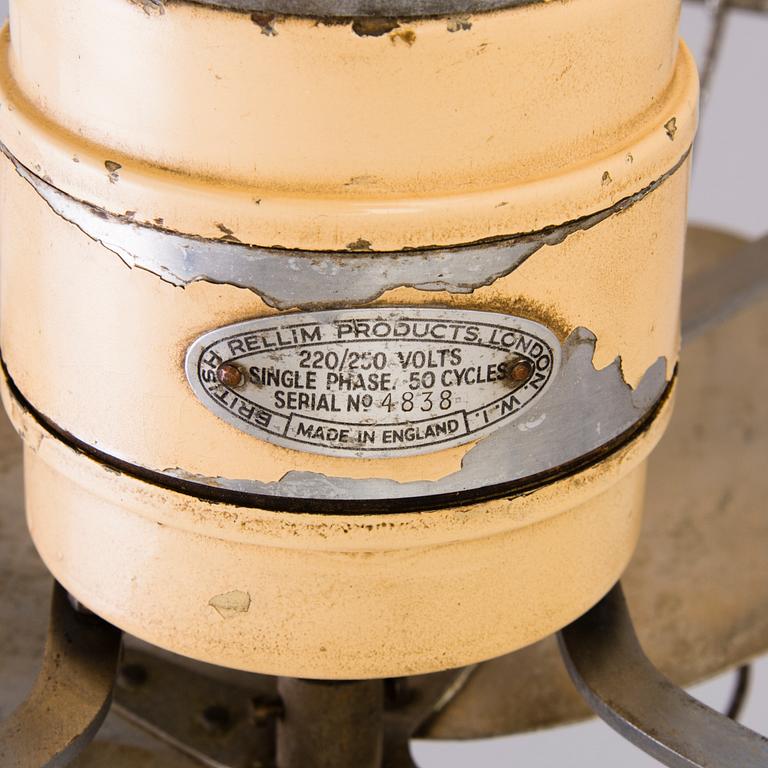 A 1930's fan by British Rellim Products, London England.