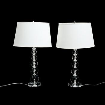 BORDSLAMPOR, ett par, omkring år 2000.