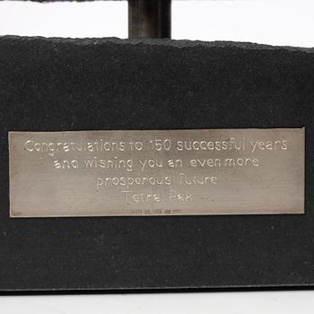 Bertil Vallien, dubbelsidig skulptur, glas, numrerad 23/30, Kosta Boda.