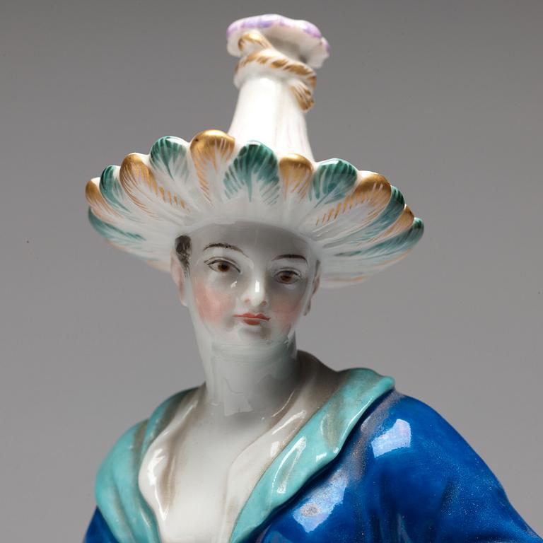 A pair of Berlin porcelain figurines, circa 1900.