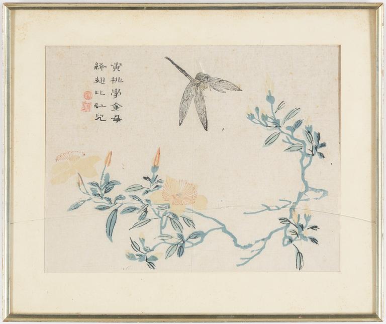 Two Chinese 20th century paintings, ink and color on paper.