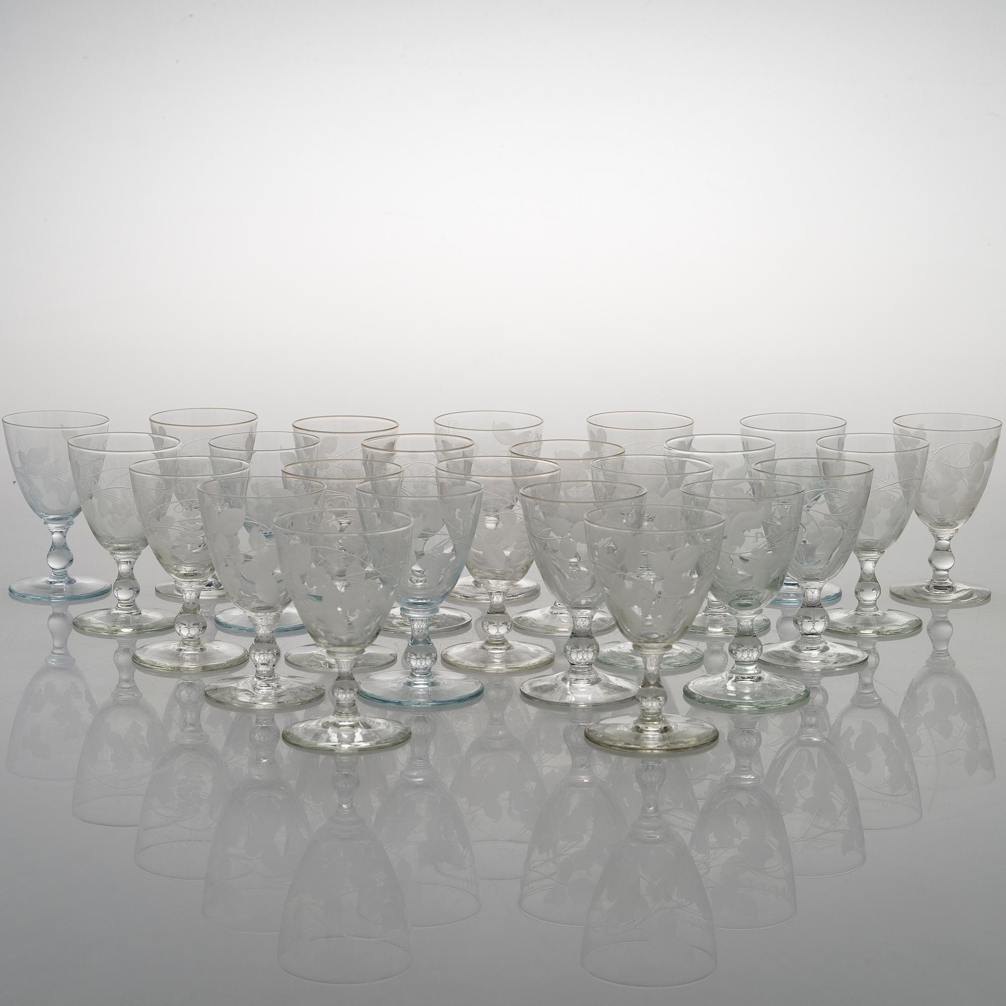 A 84-piece 'Savoy' glasswear, 1940s.