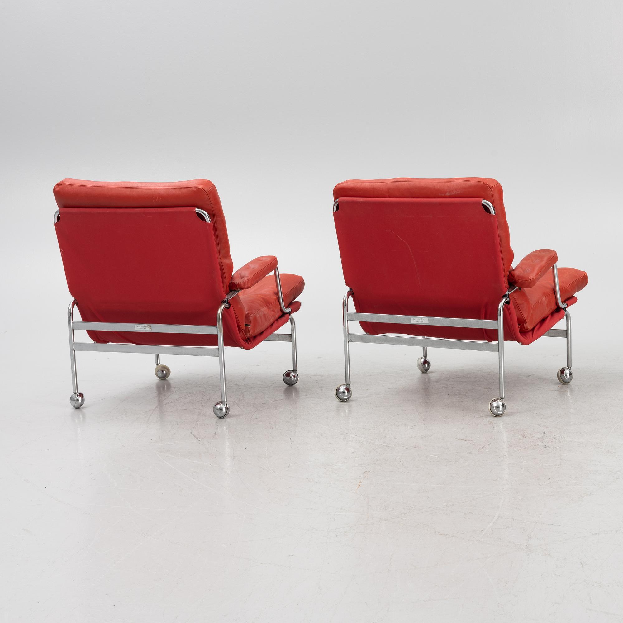 Bruno Mathsson, fåtöljer, ett par, "Karin", Dux.