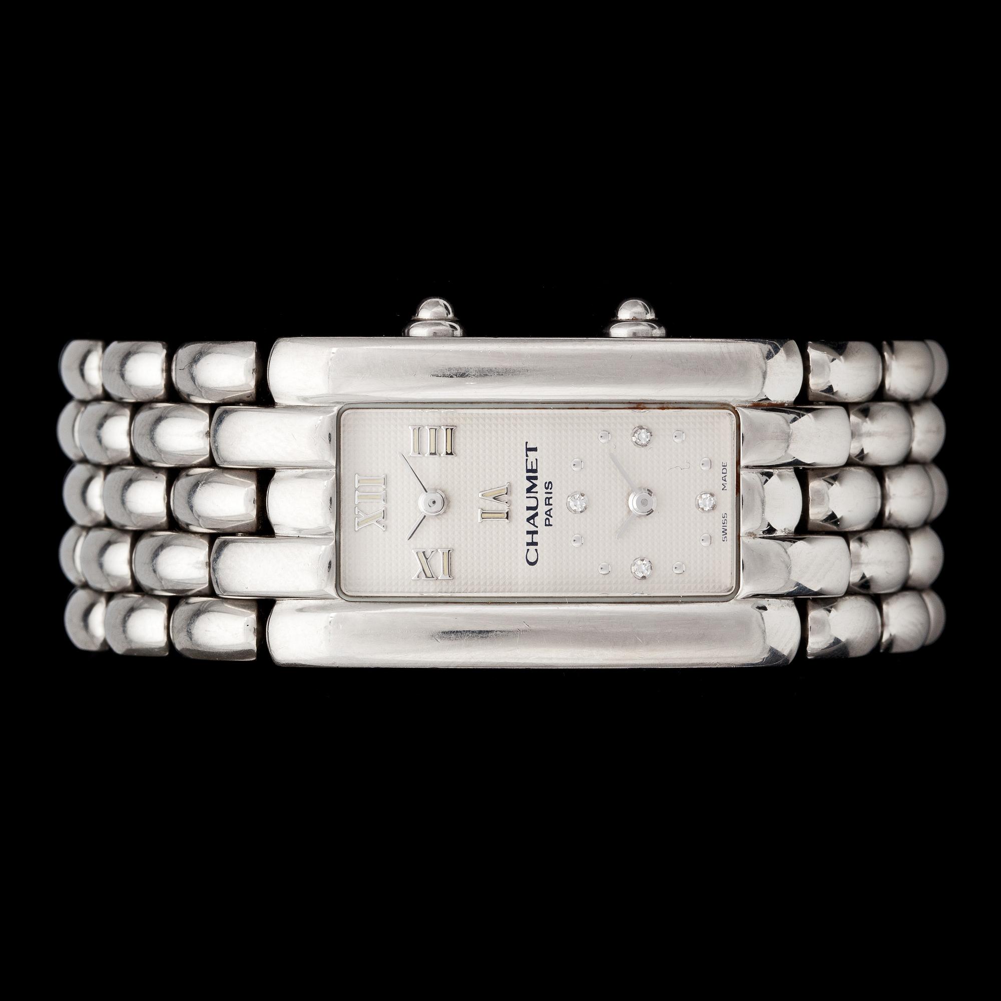 LADIES WRIST WATCH, Chaumet with brilliant cut diamonds.