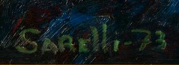 PAAVO SARELLI, oil on board, signed and dated -73.