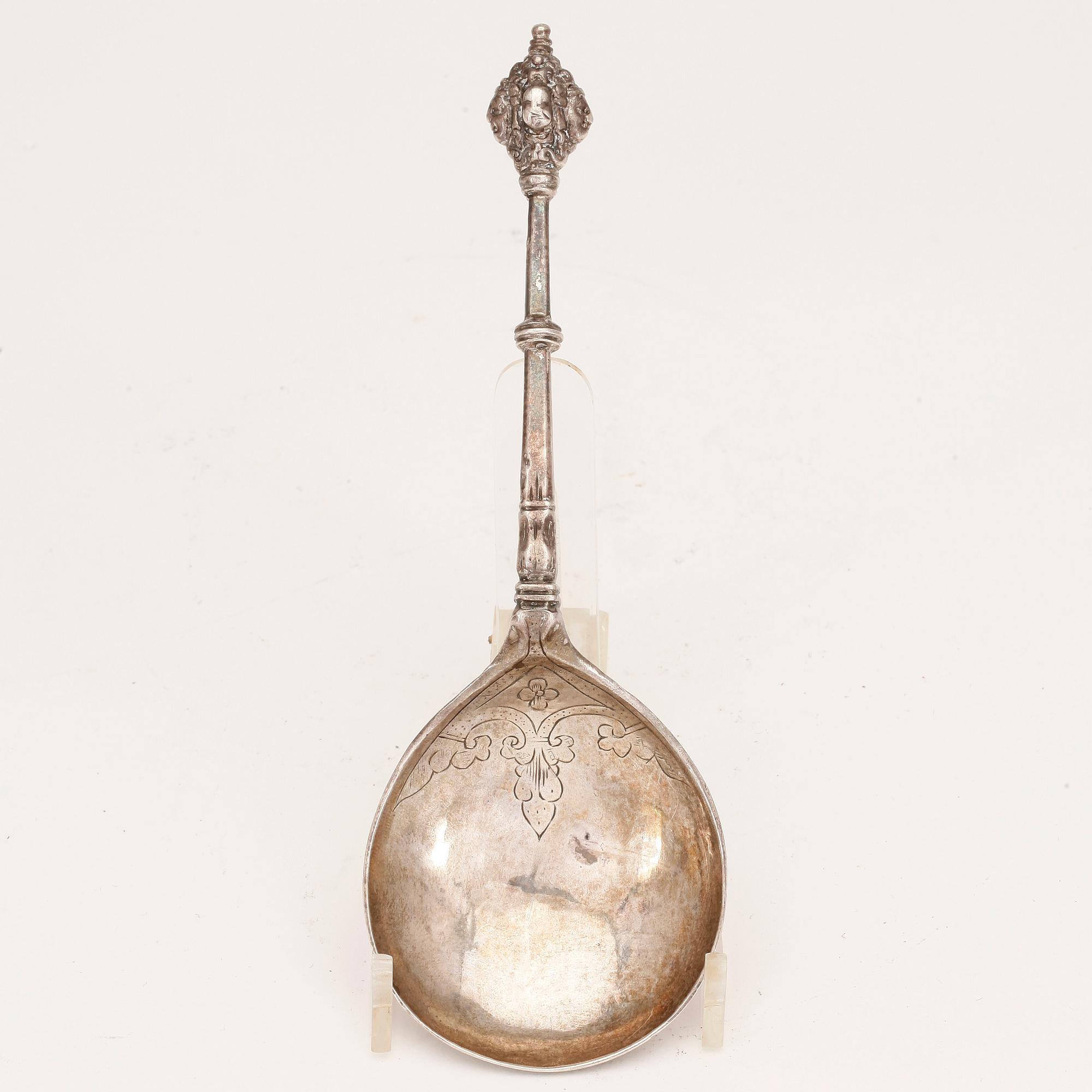 SUPSKED, silver, otydlig mästarstämpel, Stockholm 1705. Vikt ca 41 gram.