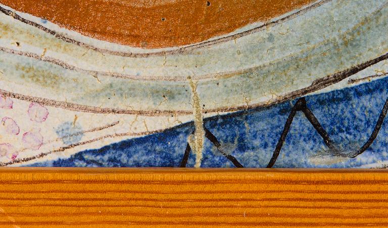 Rut Bryk, A stoneware relief, signed Rut Bryk.