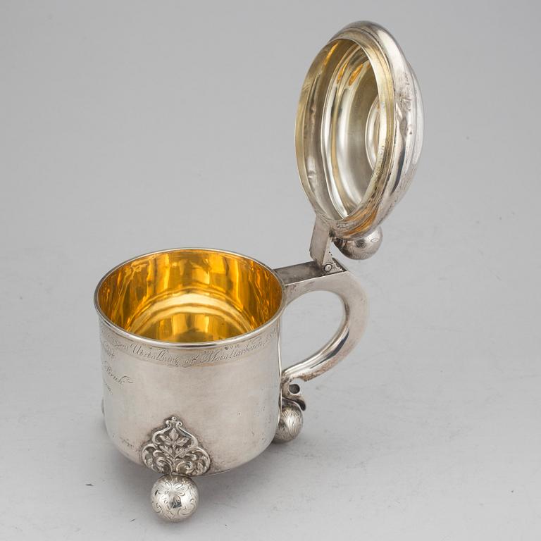 STOP, barockstil, silver. CG Hallberg, Stockholm 1895. Carl Robert Lamms hederspris vid SSF:s utställning. Vikt ca 400 g.