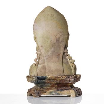 Skulptur, soapstone. Kina, tidigt 1900-tal.