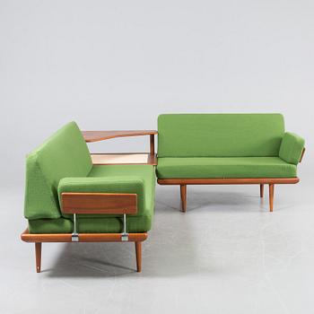 SOFFGRUPP, 3 delar, "Minerva", Peter Hvidt och Orla Mölgaard- Nielsen, France & Son, Danmark, 1950-tal.