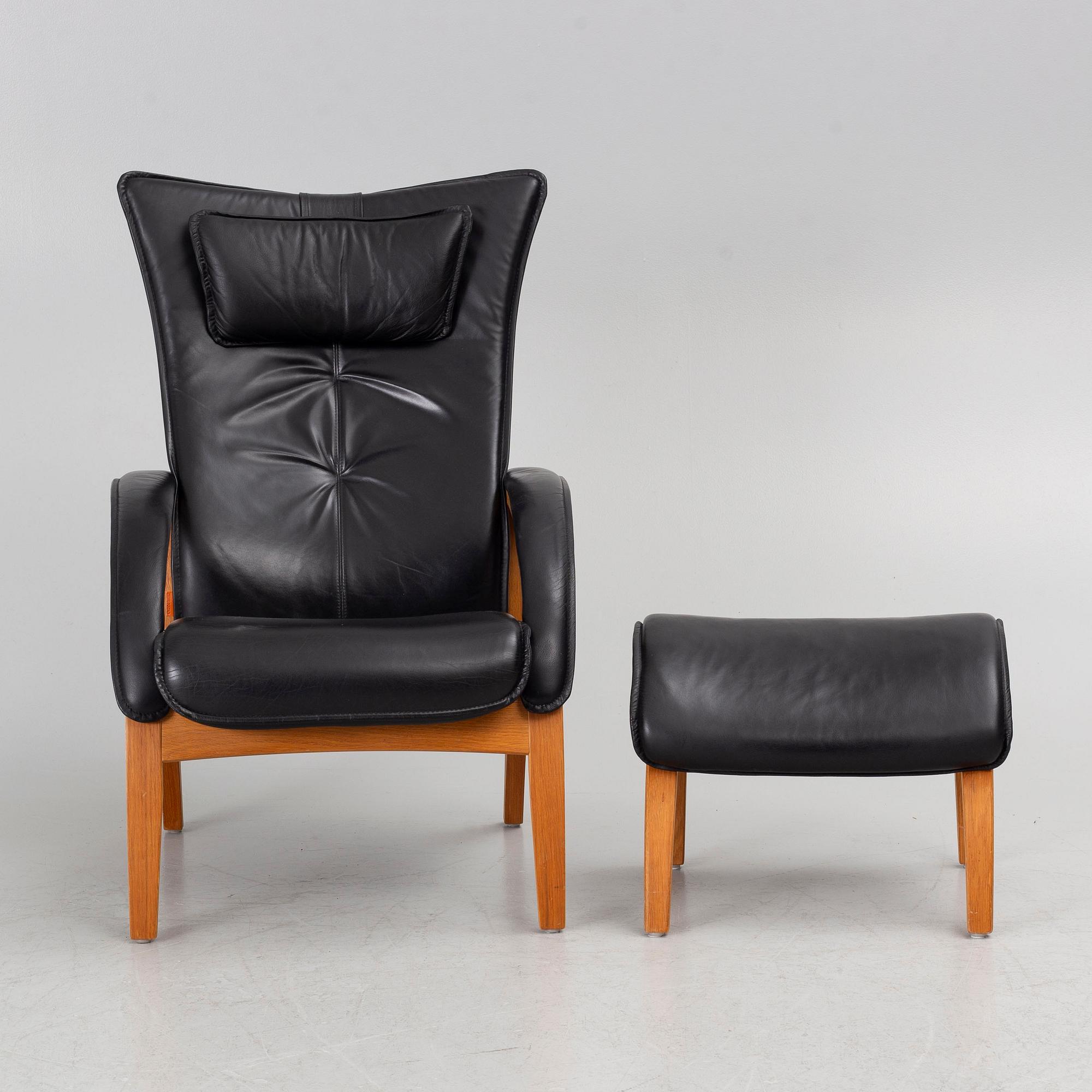 Armchair with footstool, “Delta”, Brunstad AS, Norway.