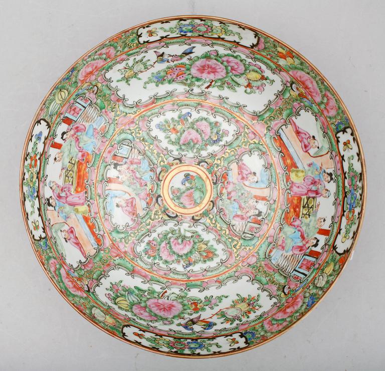 SKÅL, porslin, Kina, Kanton, tidigt 1900-tal.