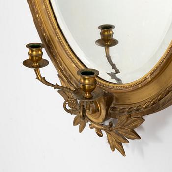 A Gustavian-style two-branch girandole, 20th century.