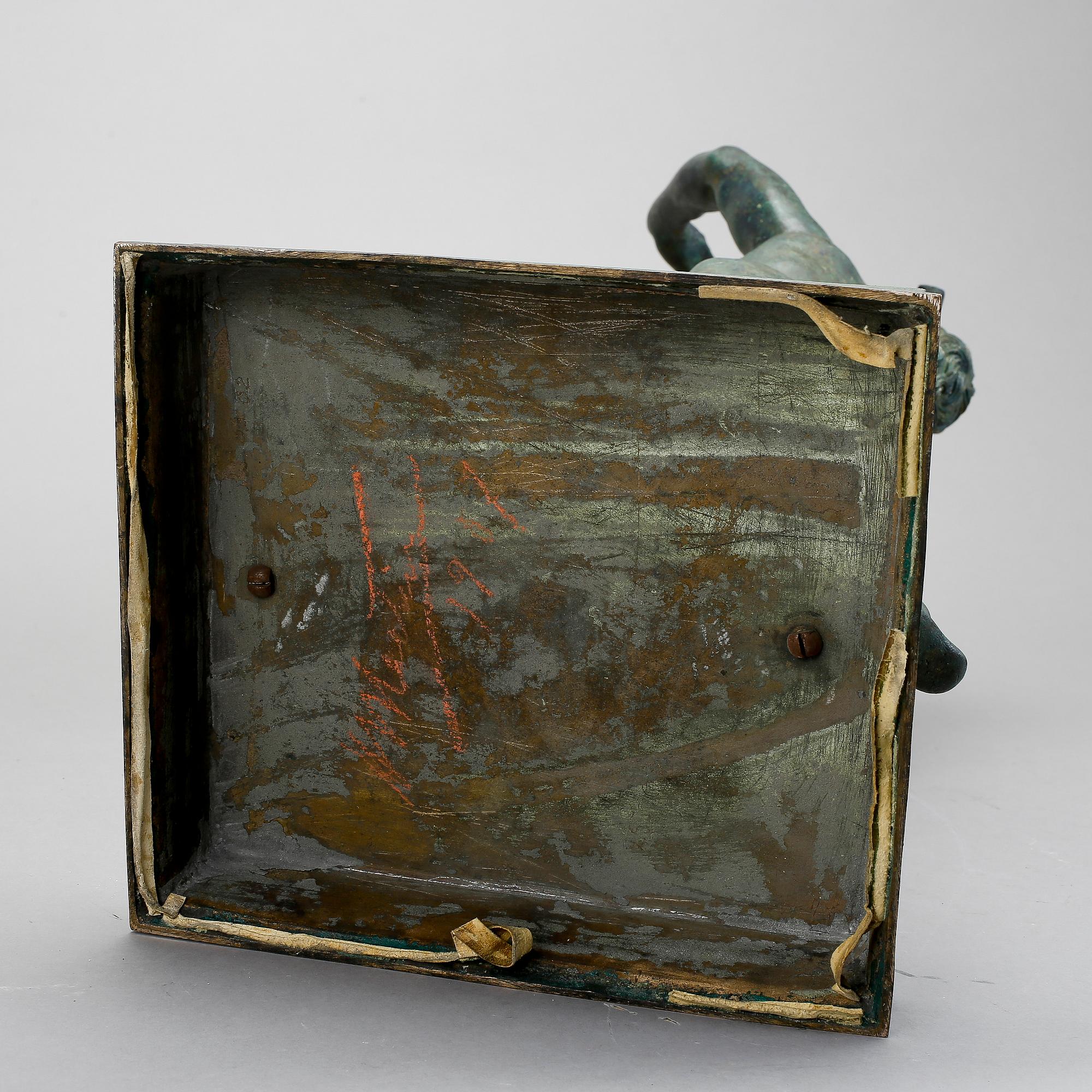 SKULPTUR, brons, signerad "S no De Angelis & Fils, Naples 1907".