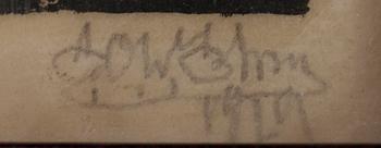 ERIC O. W. EHRSTRÖM (FINLAND), träsnitt, 25/27, sign. och dat. 1929.