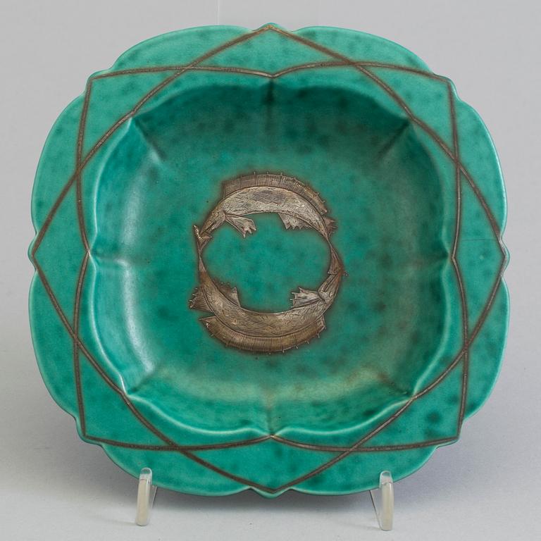 WILHELM KÅGE, stengods, 6 delar, "Argenta", Gustavsberg.