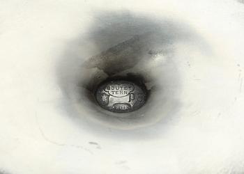 KANDELABRAR, ett par, tenn. Edvin Ollers, Stockholm 1941.