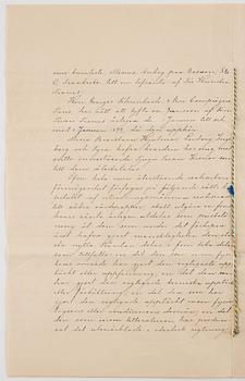 Konvolutet till Alfred Nobels testamente 1895, egenhändigt rubricerat: Testamente /My Will och signerat samt lacksigill.