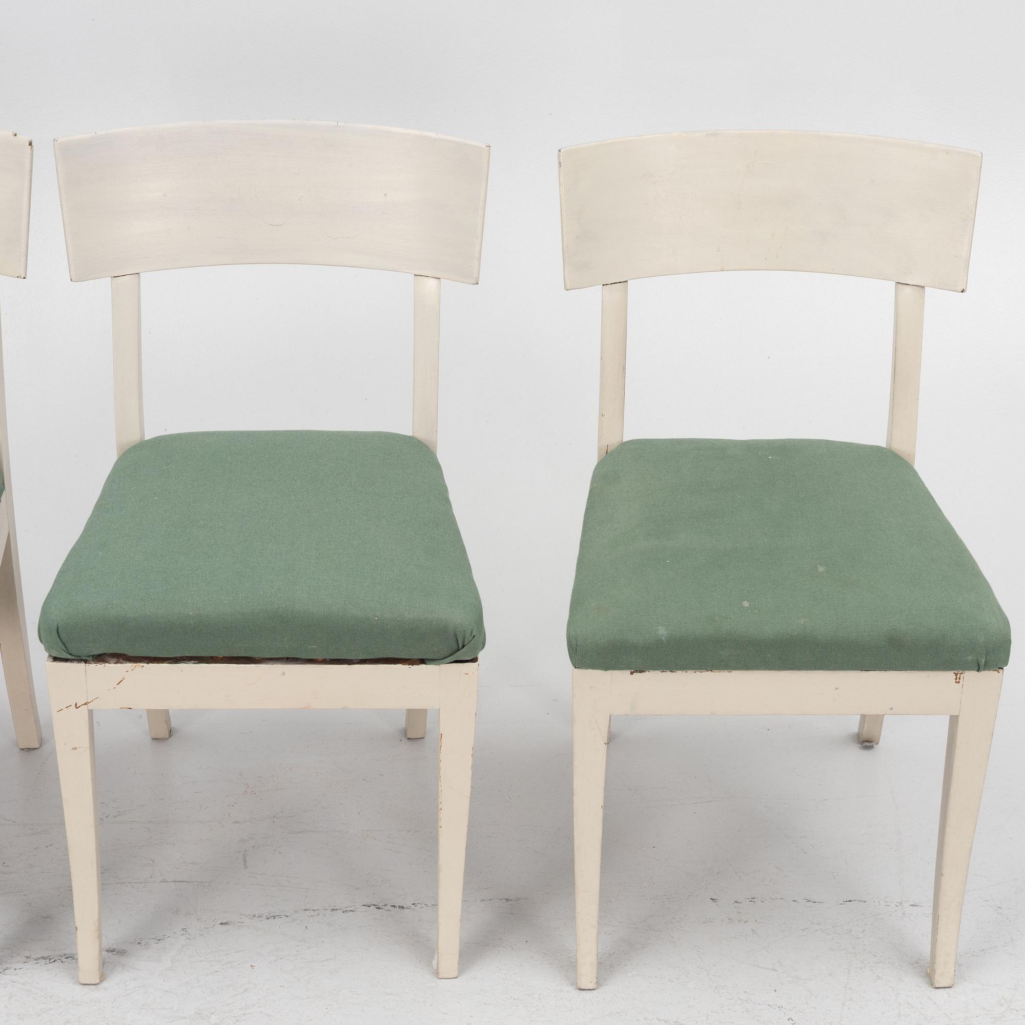 Four Empire chairs, Denmark, first half of the 19th Century.