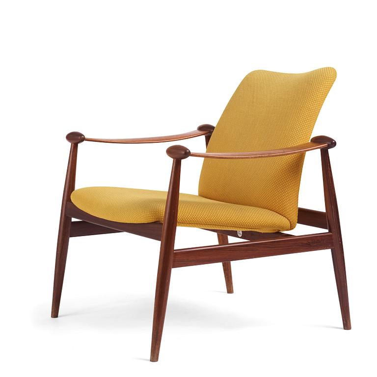 Finn Juhl, a 'model F-133' rosewood easy chair by France & Son, Denmark 1960s.