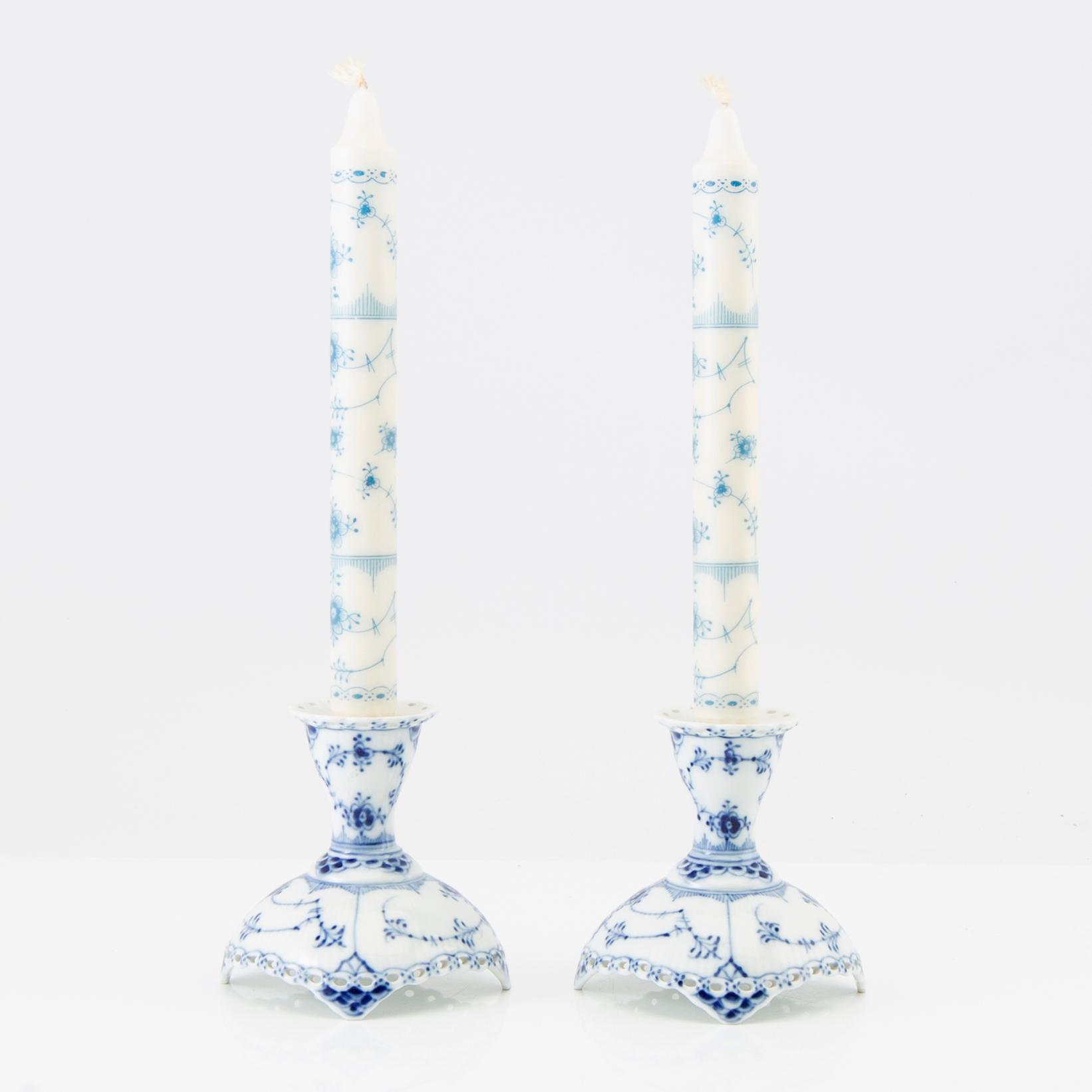 Servis ca 51 dlr "Musselmalet, hel och halvblonde" Royal Copenhagen Danmark porslin sent 1900-tal.