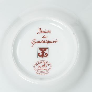 Hermès, Cup with saucer, 2 pcs, porcelain, "Balcon du Guadalquivir".
