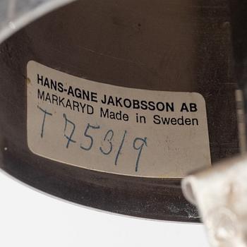 Hans-Agne Jakobsson, a model 'T 753/9' ceiling lamp, Markaryd, Sweden.