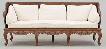 TRÅGSOFFA. Rokokostil. 1800/1900-tal.
