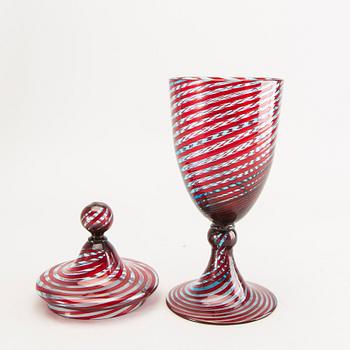 An Italian Murano glass goblet.