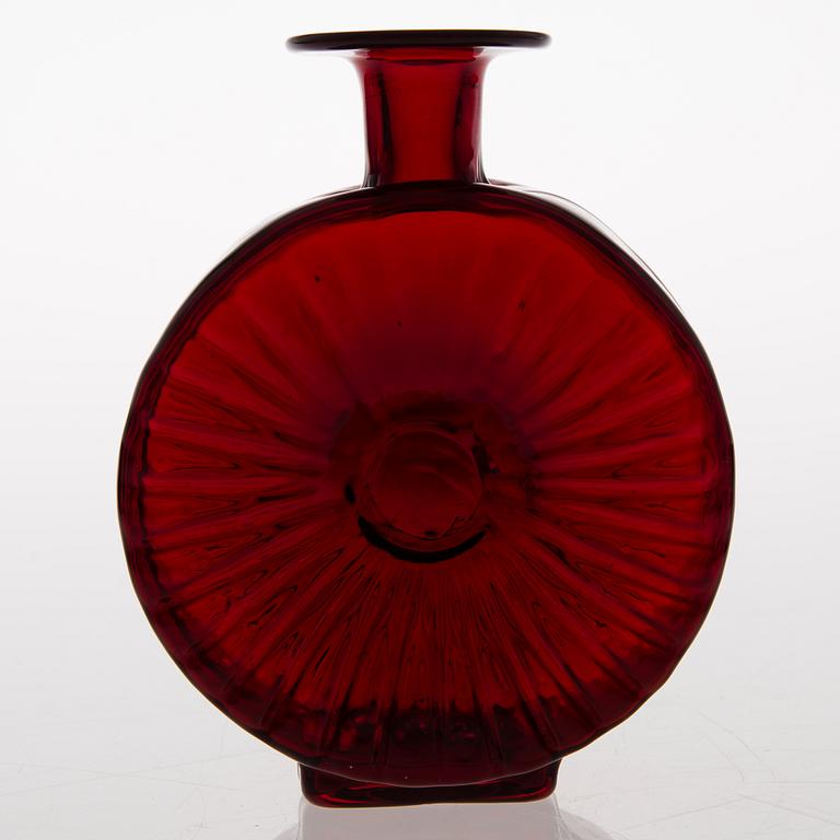 A 'Sun-Bottle' glass vase, Riihimäen Lasi, Finland. Designed in 1964.