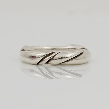 ARMBANDSUR, dam, silver med tillhörande ring Ole Kortzau, Georg Jensen, numrerad 43234.