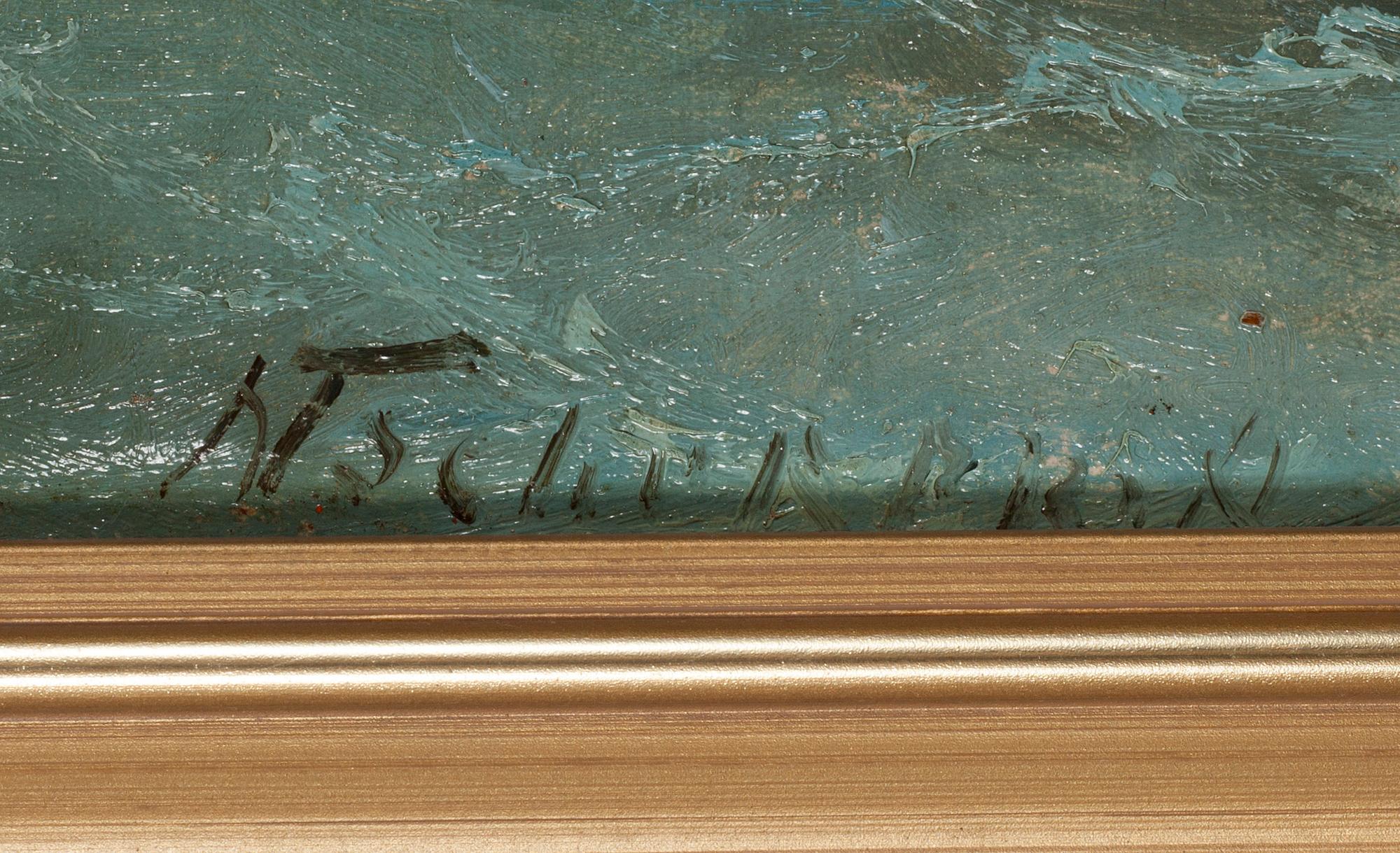 Nikolai Tervakorpi, olja på pannå, signerad.