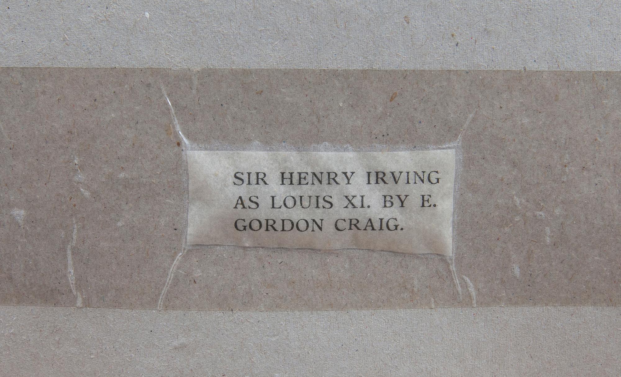EDWARD GORDON CRAIG, efter, träsnitt, osignerad. Stämplat.