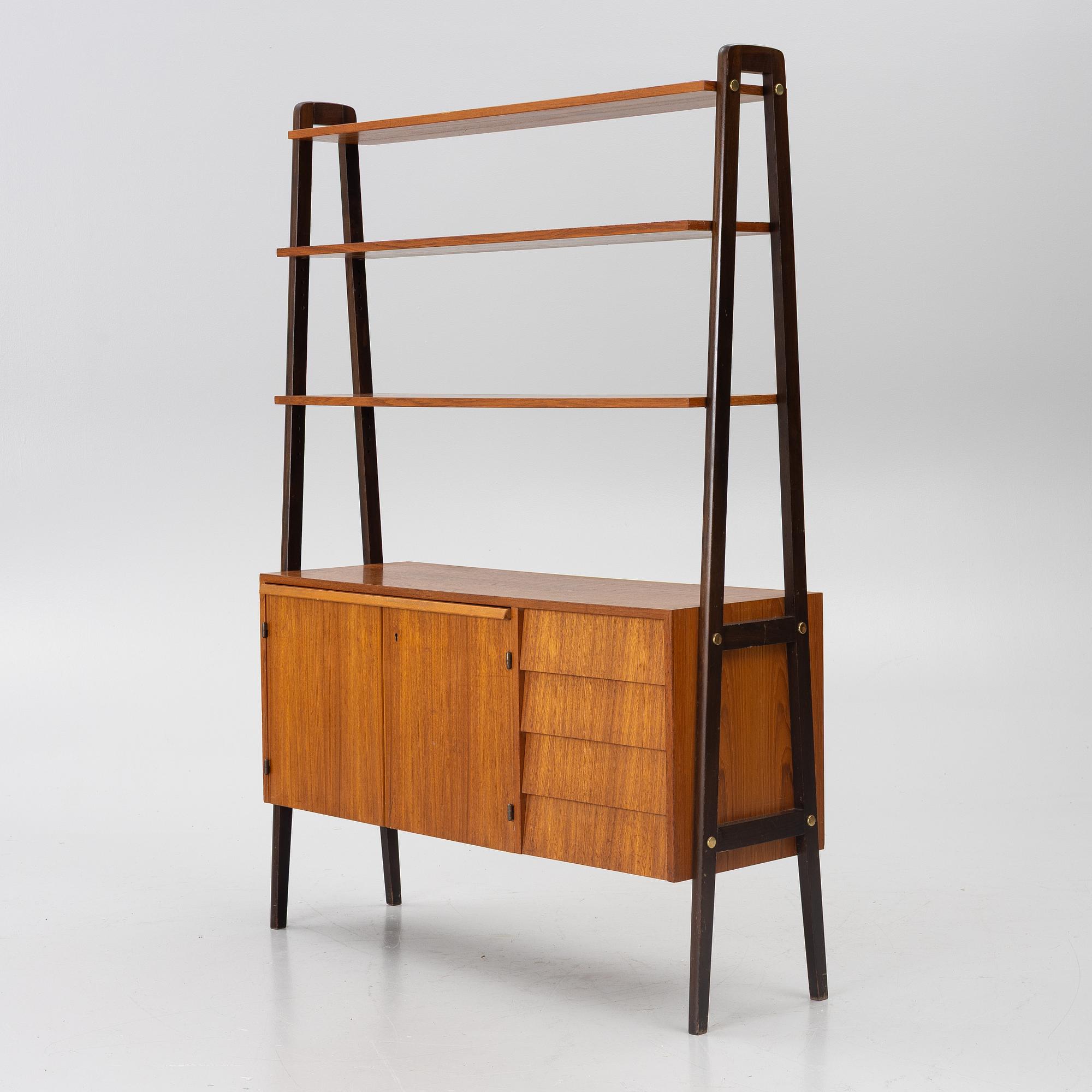 A teak bookshelf, 1960s.