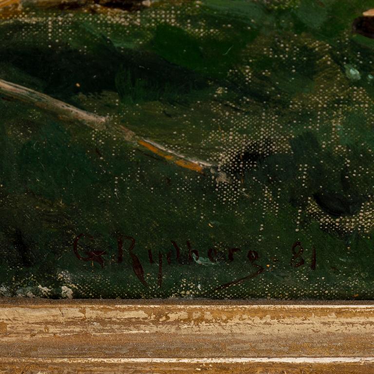 GUSTAF RYDBERG, oil on canvas laid down on masonite, signed G. Rydberg and dated -81.