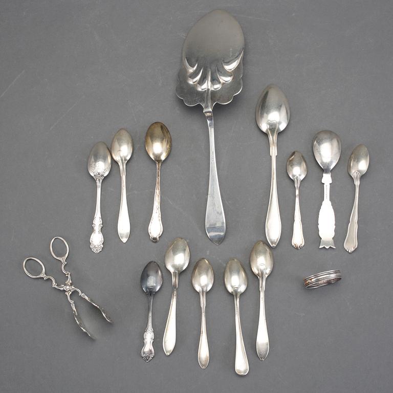 PARTI SILVER, bl a CG Hallberg, Stockholm 1961. Vikt ca 500  gram.