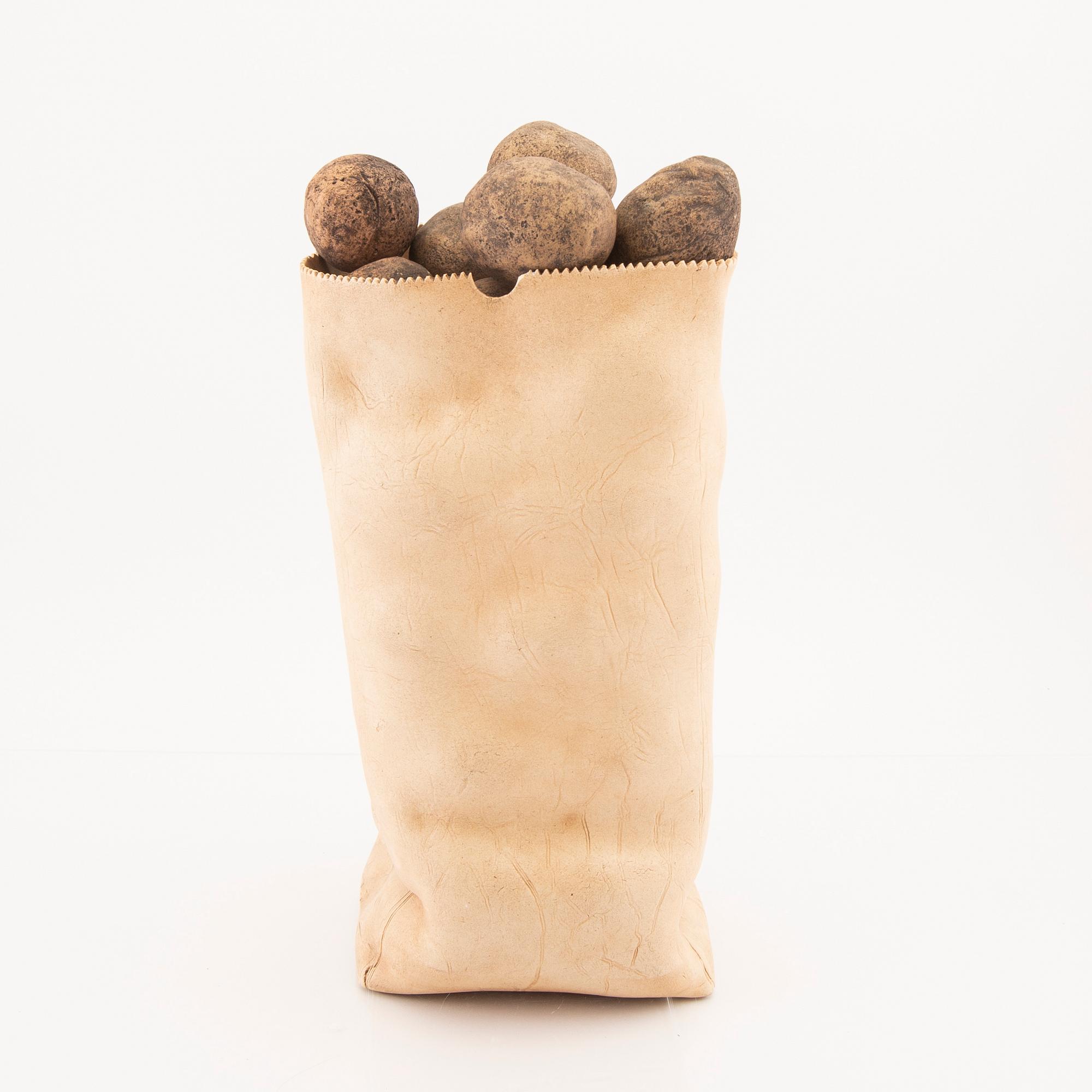 Ingrid Herrlin, a signed earthenware sculpture.