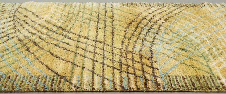 Barbro Nilsson, A CARPET, "Marina, gul", knotted pile, ca 242,5 x 126,5 cm, signed AB MMF BN.