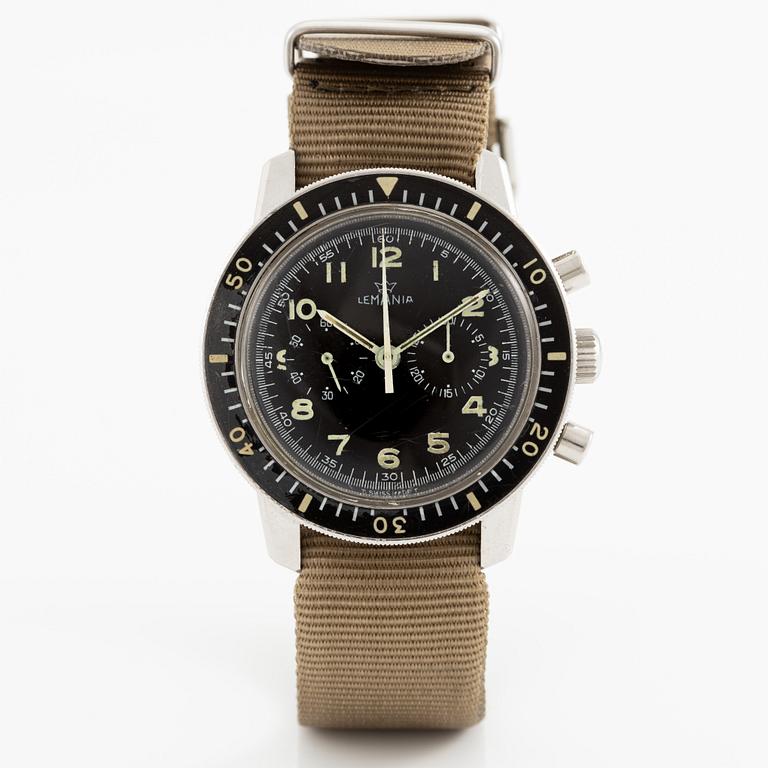 Lemania, "Viggen", "Tre Kronor", chronograph, wristwatch, 42 mm.