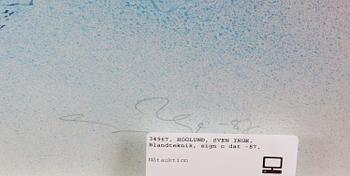 HÖGLUND, SVEN INGE. Blandteknik, sign o dat -87.