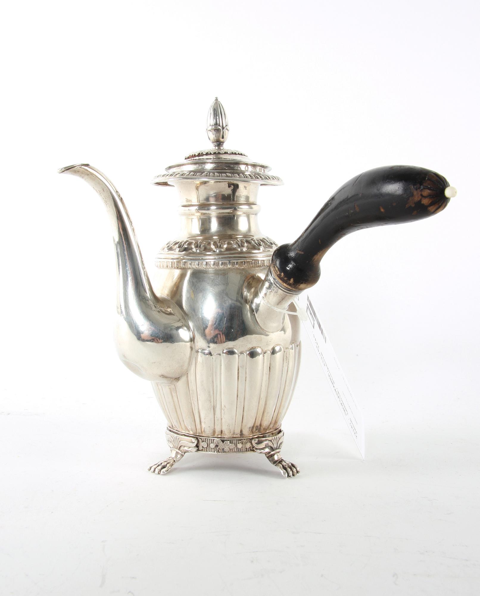 CHOKLADKANNA, silver, Jacob Lenholm, Stockholm 1845.