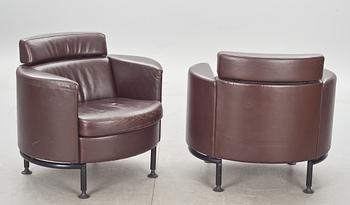 FÅTÖLJER, ett par, Karl-Erik Ekselius, JOC, Vetlanda, 1900-talets andra hälft.