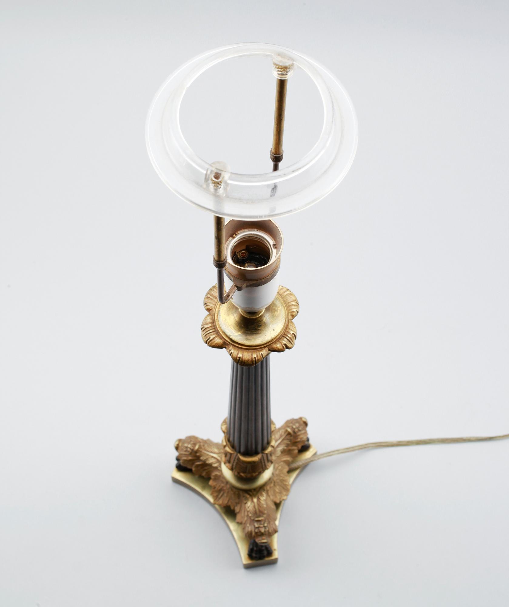 BORDSLAMPA, empirestil, 1800-talets andra hälft.