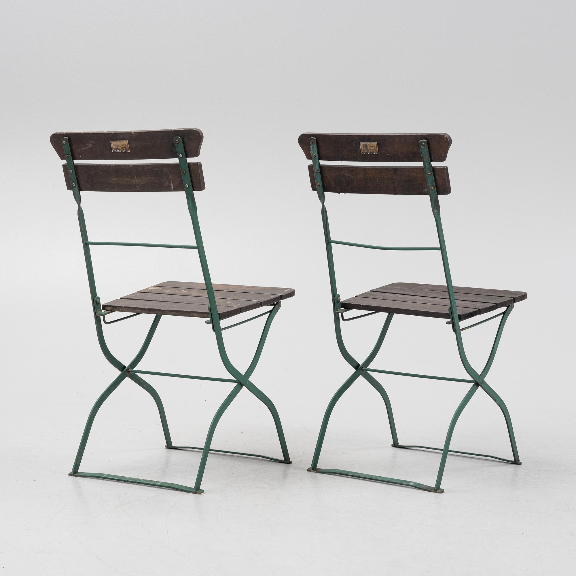 A seven-piece garden furniture suite, Tuve Osby Sweden, second half of the 20th Century.