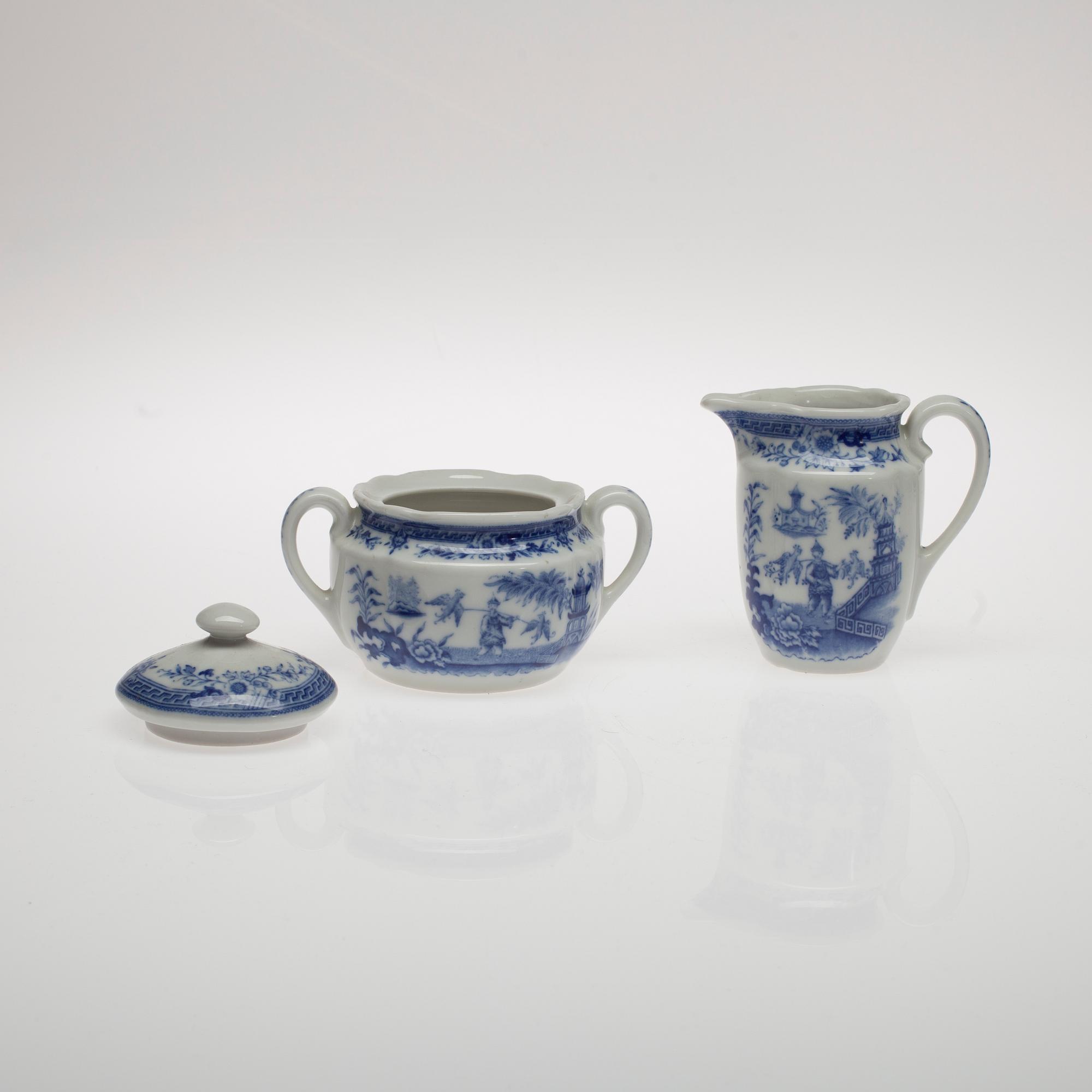 KAFFESERVIS, 14 delar, porslin, "Singapore" Arabia 1932-49 och 1964-71.