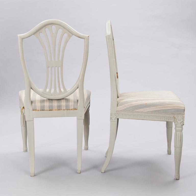 A PAIR OF GUSTAVIAN CHAIRS, late 18th century.