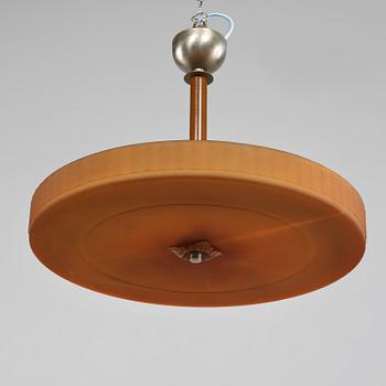 TAKLAMPA, möjligen Orrefors, 1900-talets första hälft. Höjd ca 45 cm.
