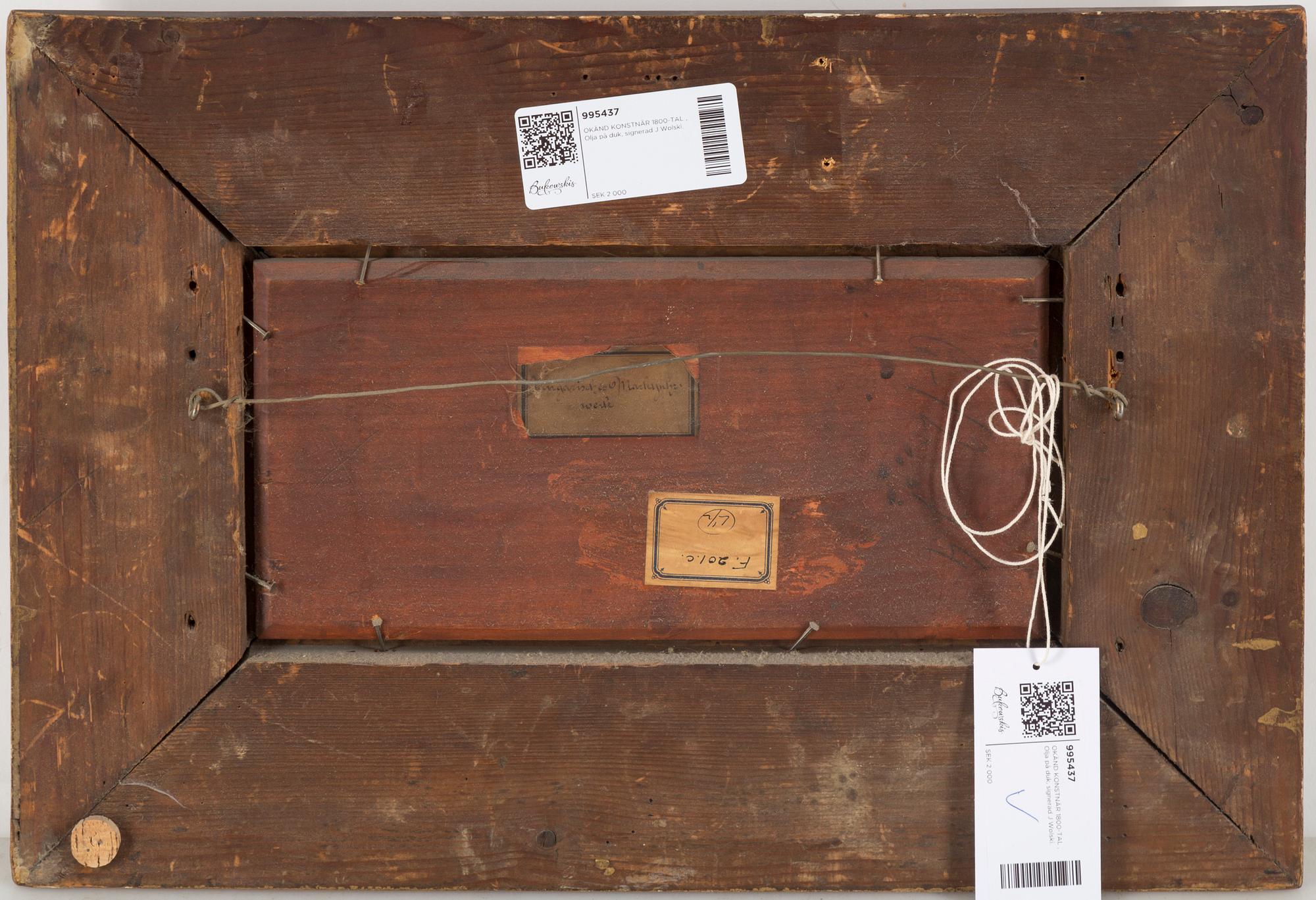 Oil on canvas, signed J Wolski.